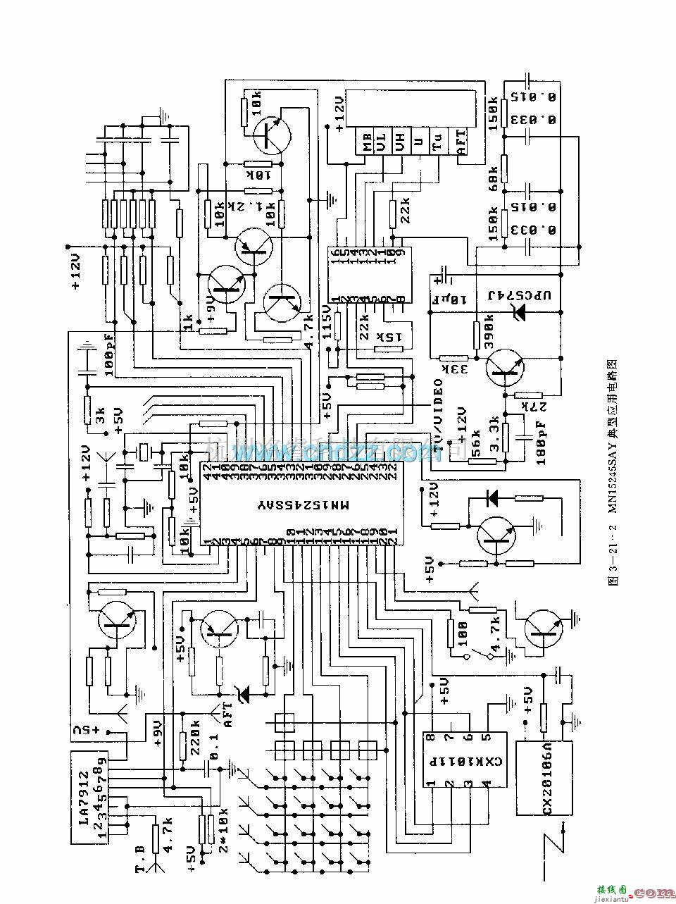 遥控电路（综合)中的MNl5245SAY (电视机)遥控微处理器  第4张