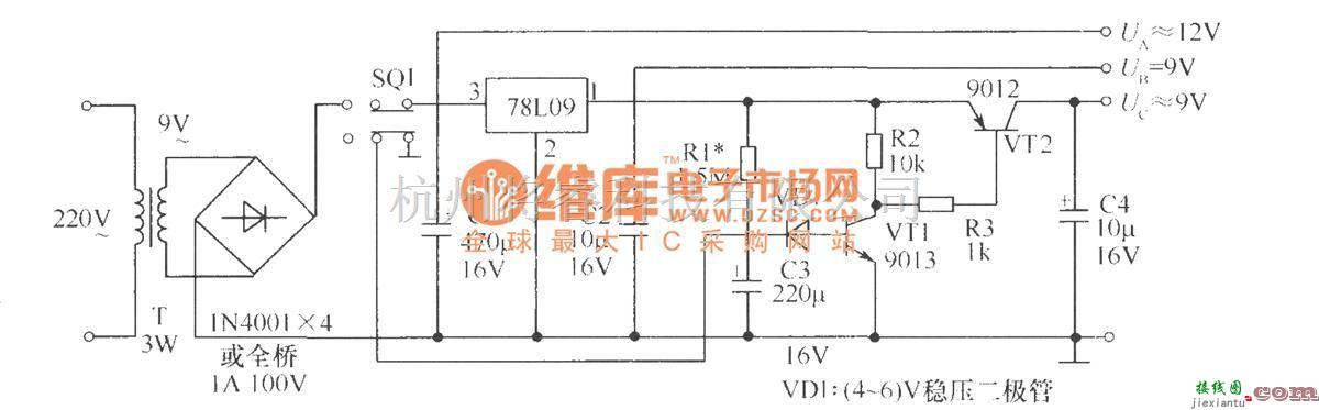 红外线热释遥控中的热释电红外传感器组成的报警电路  第2张