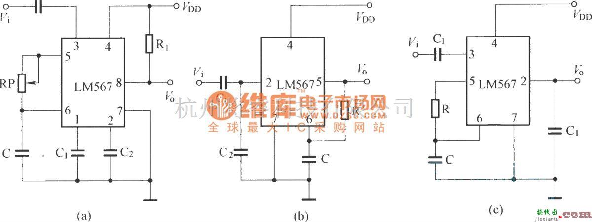 红外线热释遥控中的LM567作选频、调频和解调应用电路  第1张