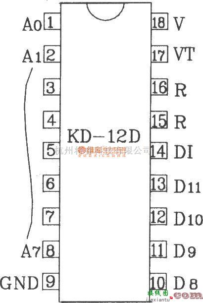 遥控电路（综合)中的KD-12E/KD-12F构成4096路单一功能遥控发射/接收应用电路图  第2张