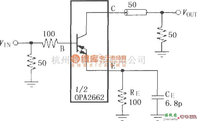 对数/跨导放大电路中的由OPA2662构成的数字440MBit／s发送系统的驱动放大电路  第1张