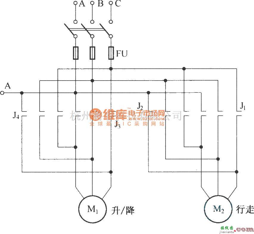 遥控电路（综合)中的电动单梁吊车遥控器  第2张