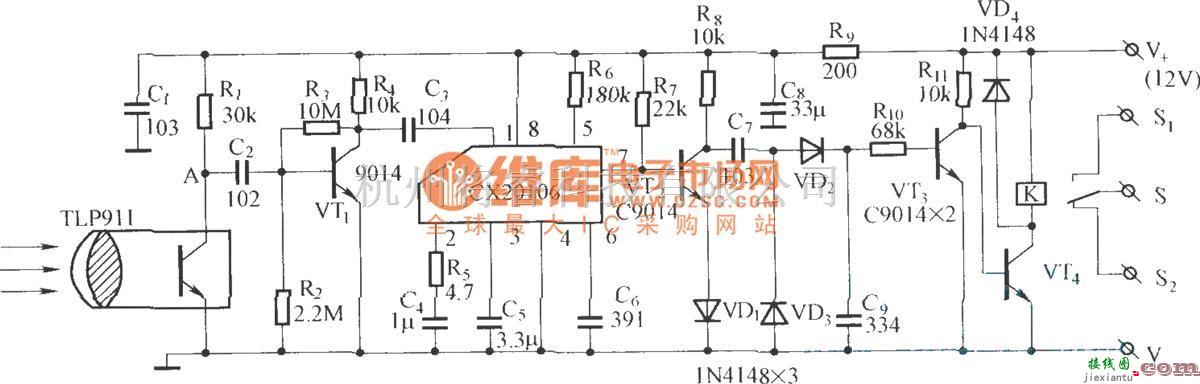 红外线热释遥控中的远距离红外遥控电路  第1张