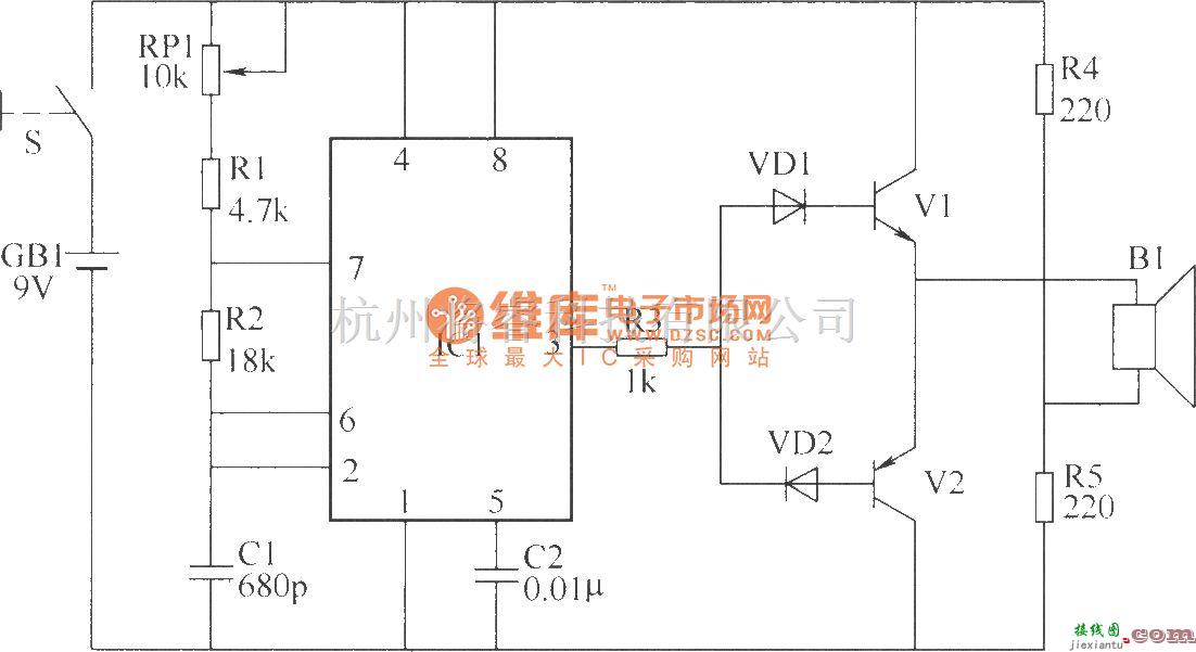 超声波遥控中的超声波遥控开关电路  第1张