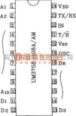 遥控电路（综合)中的UM3758-108A/AM新型单片编码、解码电路图  第1张