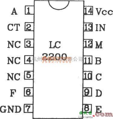 遥控电路（综合)中的LC2200构成收录机音量遥控控制电路图  第2张