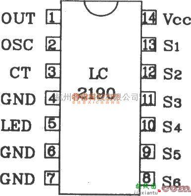 遥控电路（综合)中的LC2200构成收录机音量遥控控制电路图  第1张