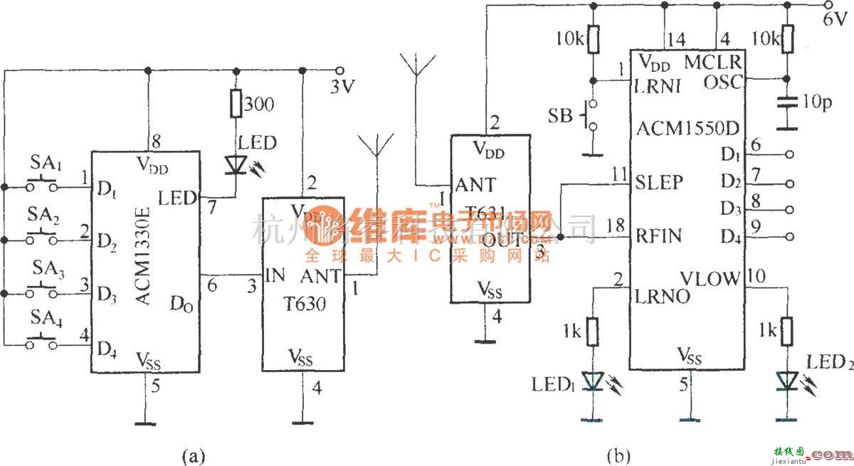 遥控电路（综合)中的高保密电子锁电路(T630/T631)  第1张