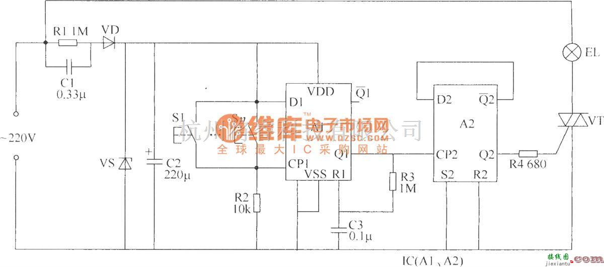 超声波遥控中的多地控制开关电路(一)  第1张