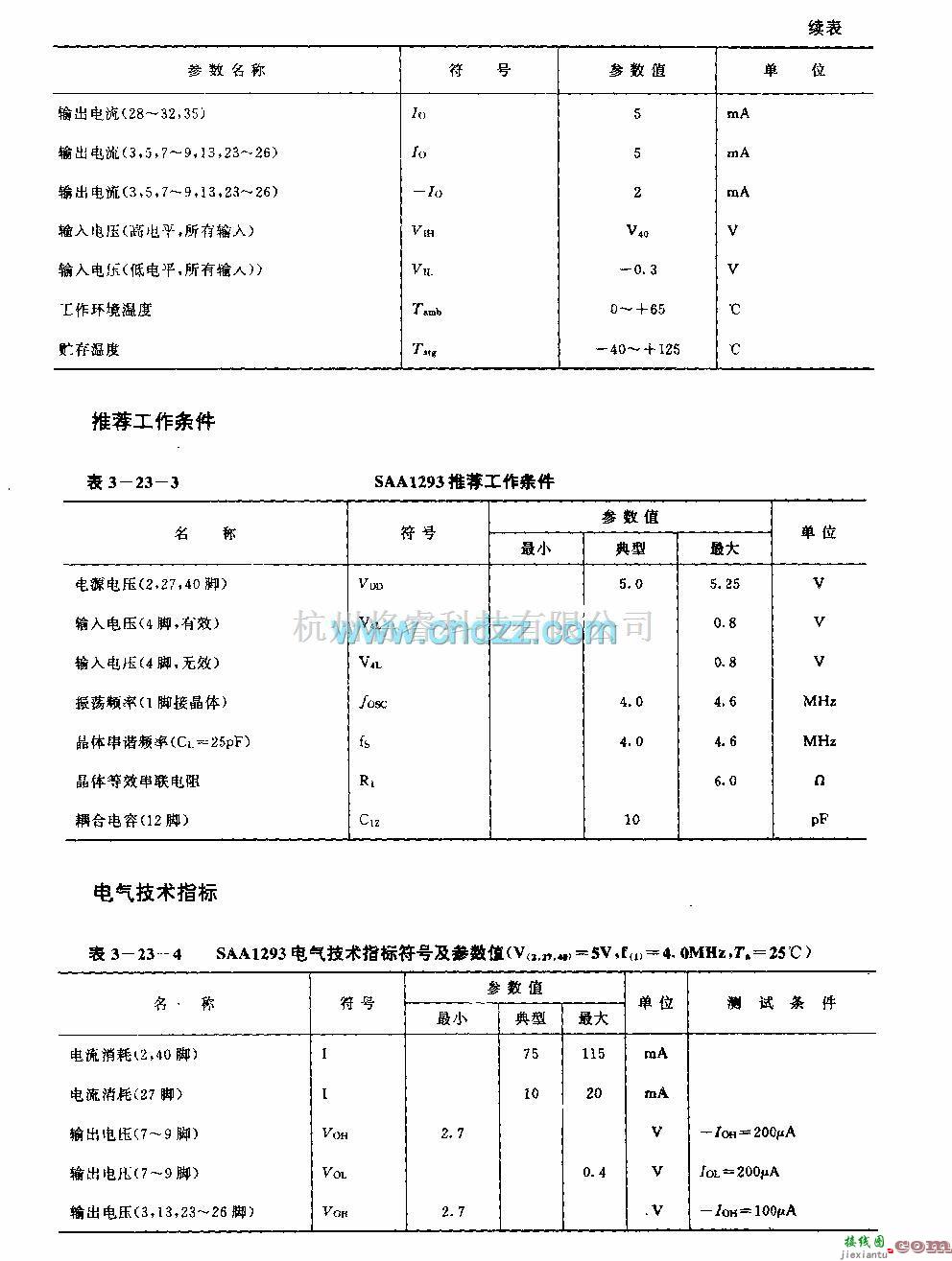 遥控电路（综合)中的SAAl293 (电视机)单片微处理器  第5张