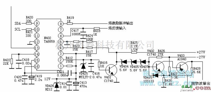 遥控电路（综合)中的TA8859枕校电路  第1张