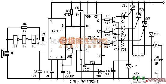 遥控电路（综合)中的超声波传感器遥控电路应用举例  第4张