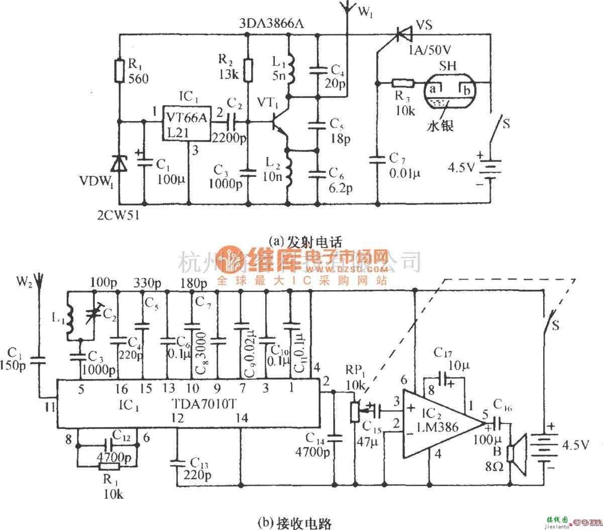 遥控电路（综合)中的贵重物品失窃跟踪器电路(二)  第1张