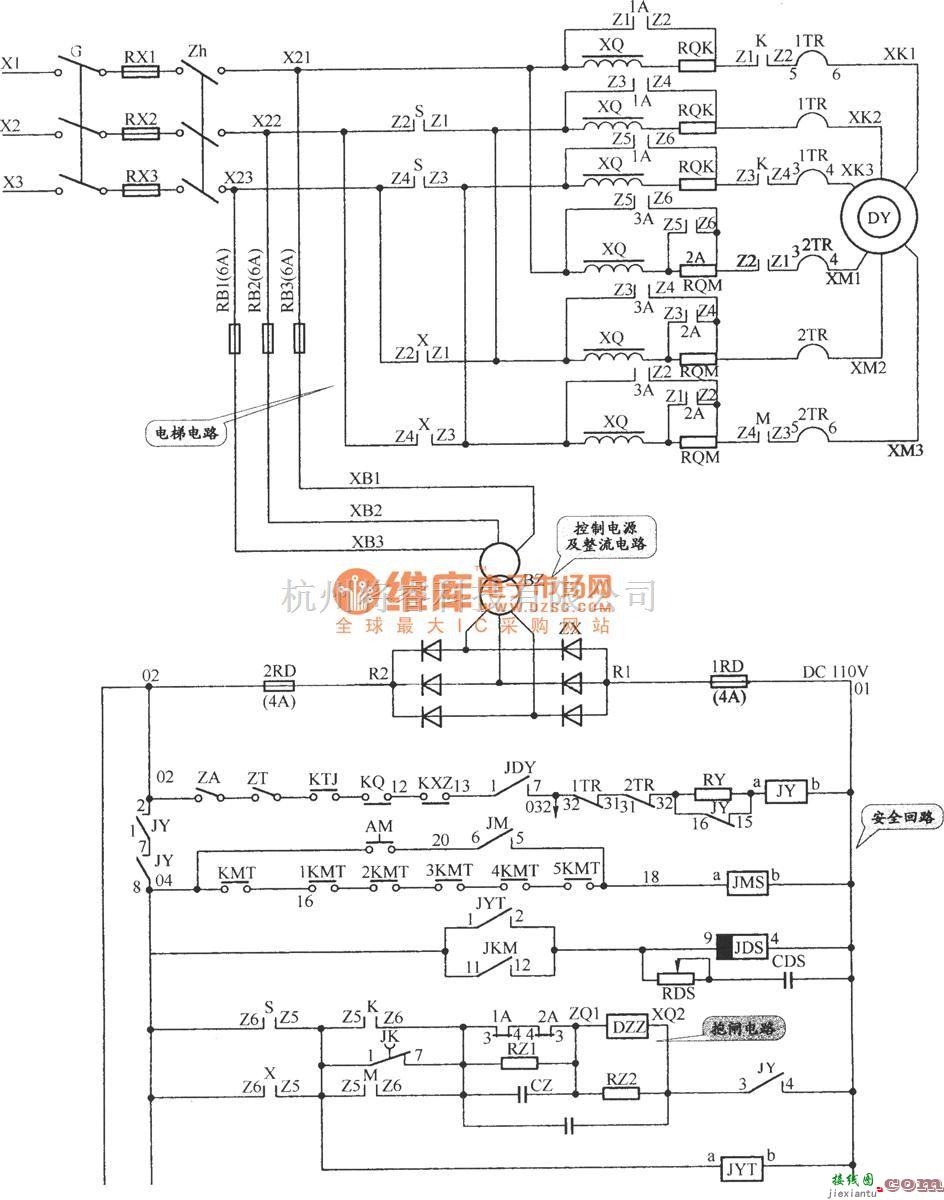 电梯控制中的APM-81电梯主电路、安全回路与抱闸电路  第1张