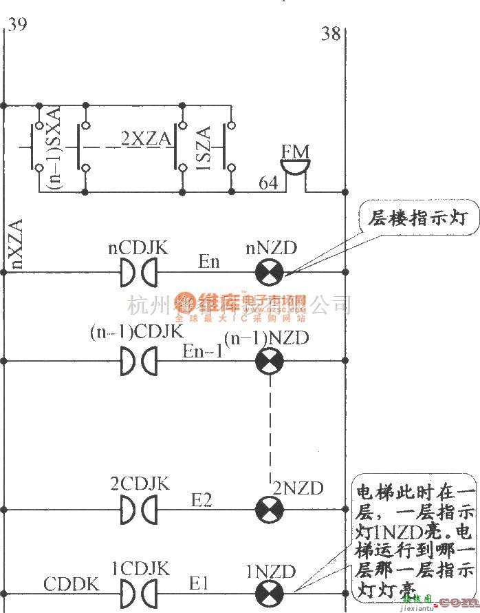 电梯控制中的JKH1-771A电梯楼层指示灯电路  第1张