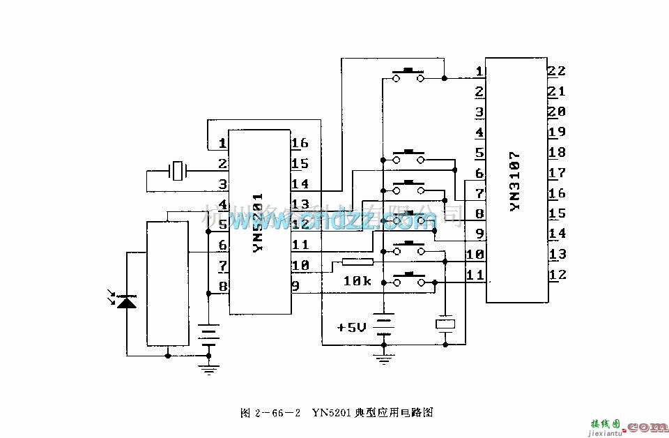 遥控接收中的YN5201 (电风扇)红外线遥控译码电路  第2张