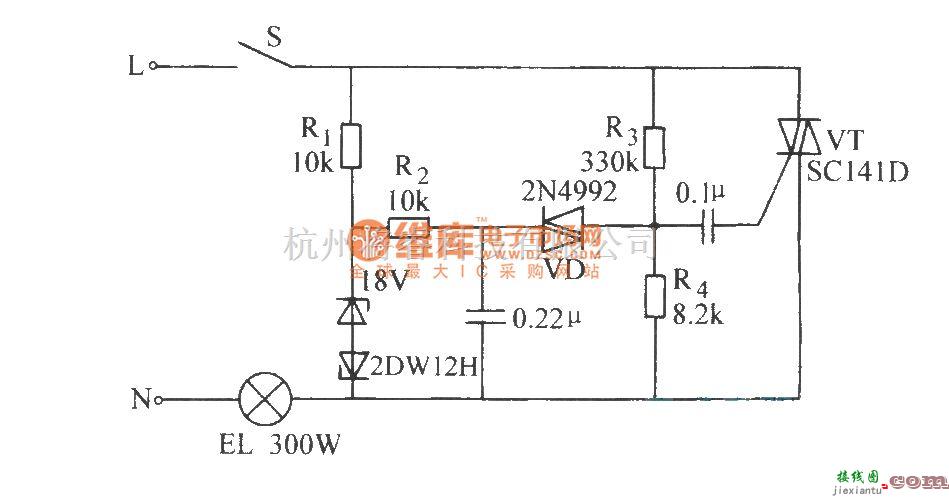 晶闸管控制中的双向晶闸管延长白炽灯使用寿命电路  第1张