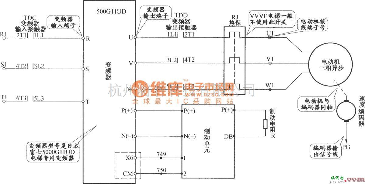 电梯控制中的北京图捷电梯主电路  第1张