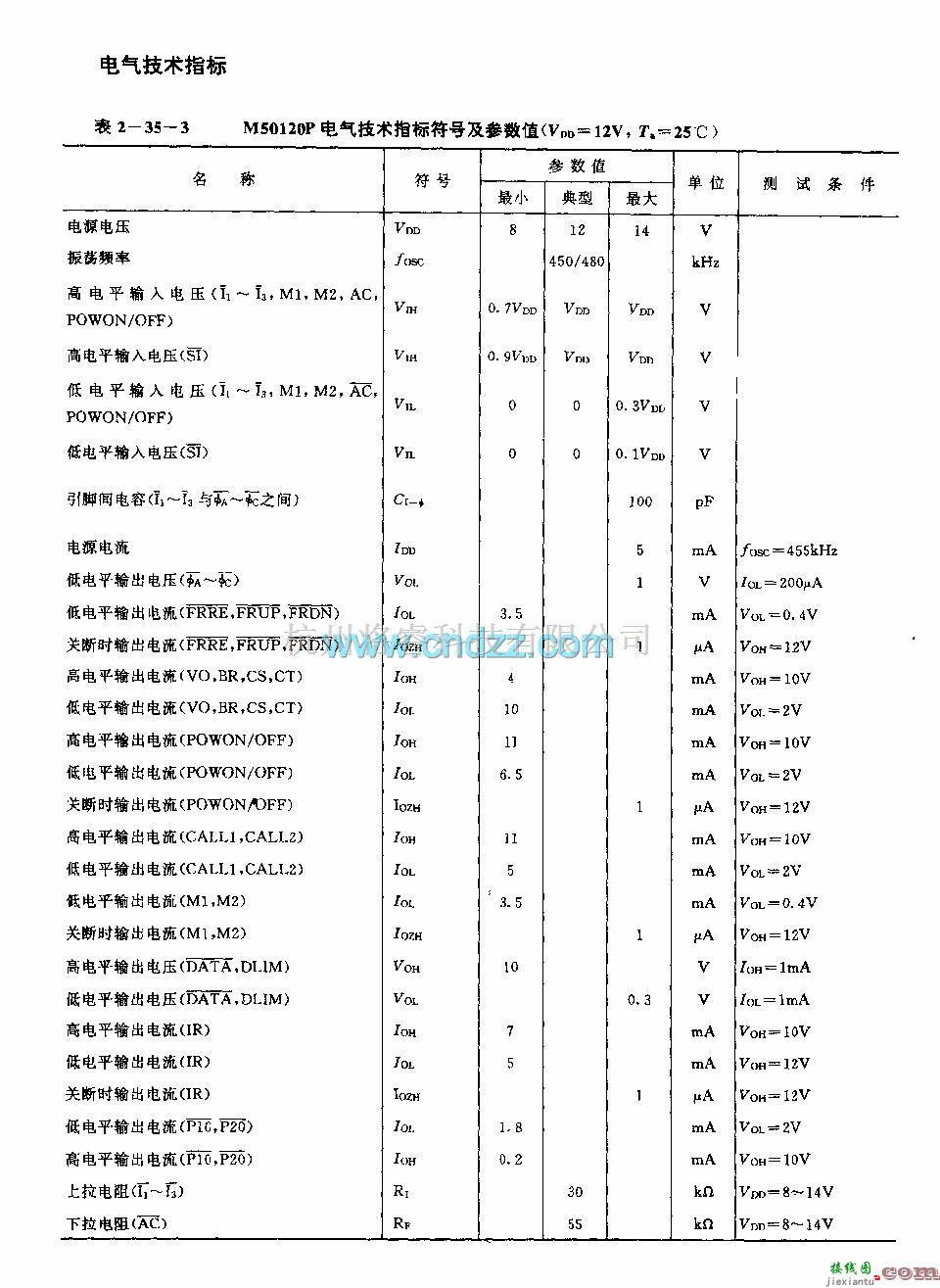 遥控接收中的M50120P (电视机)红外线遥控接收电路  第3张