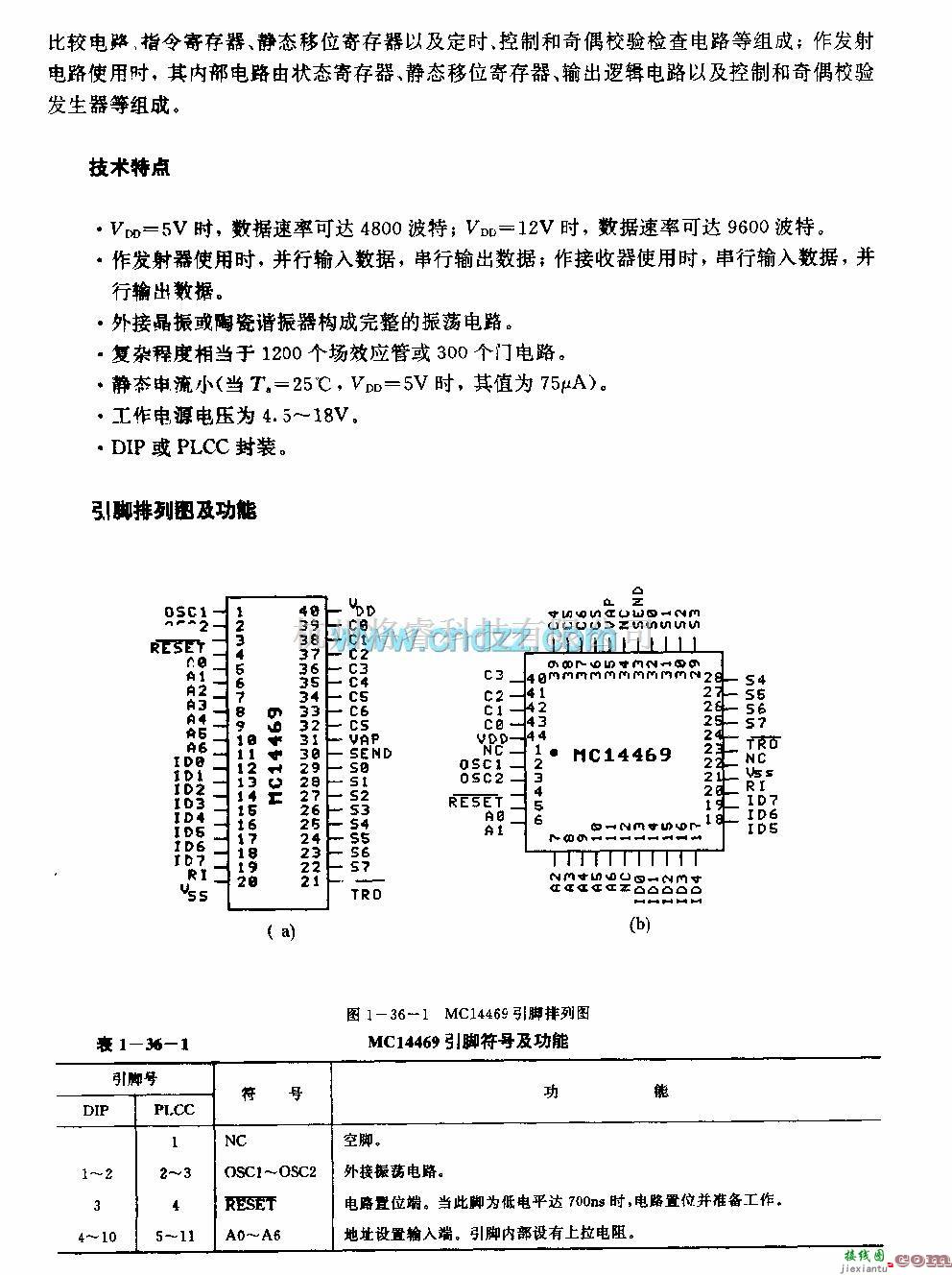 遥控发射中的MCl4469(通用)可寻址异步发射或接收电路  第2张