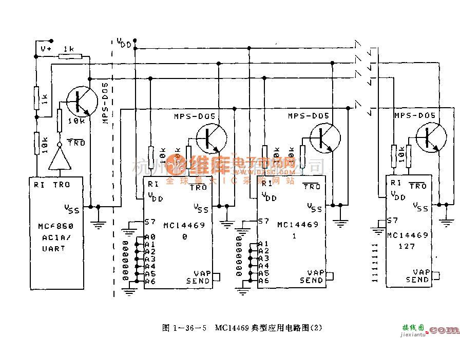 遥控发射中的MCl4469(通用)可寻址异步发射或接收电路  第6张