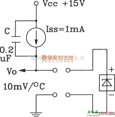 温控电路中的TSV型温度传感器采用恒流源的测温电路  第1张