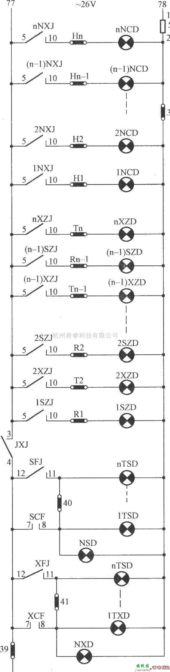 电梯控制中的JKH1-771A电梯指示灯电路  第1张