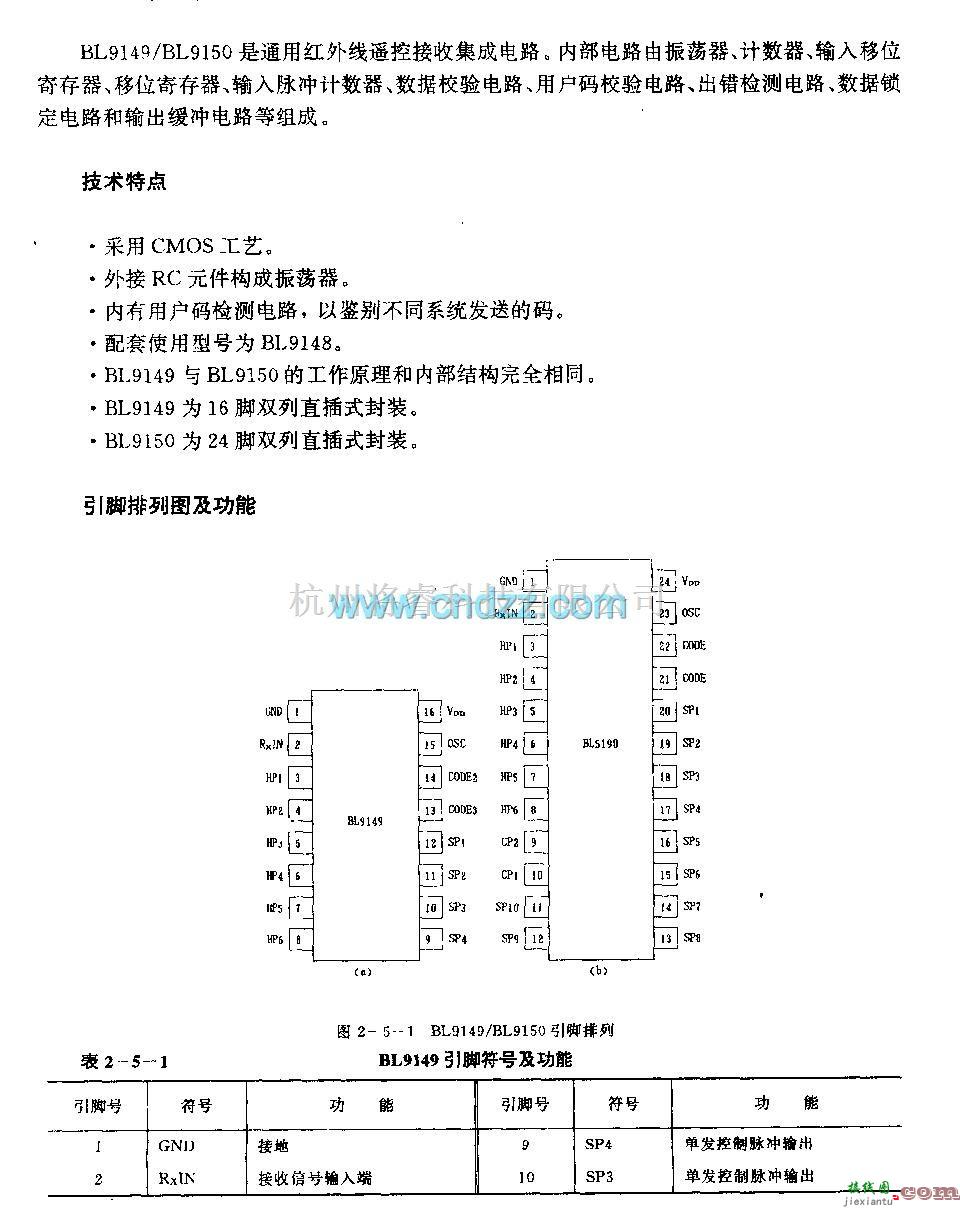 遥控接收中的BIJ9149／BIJ9150 (通用)红外线调控接收电路  第4张