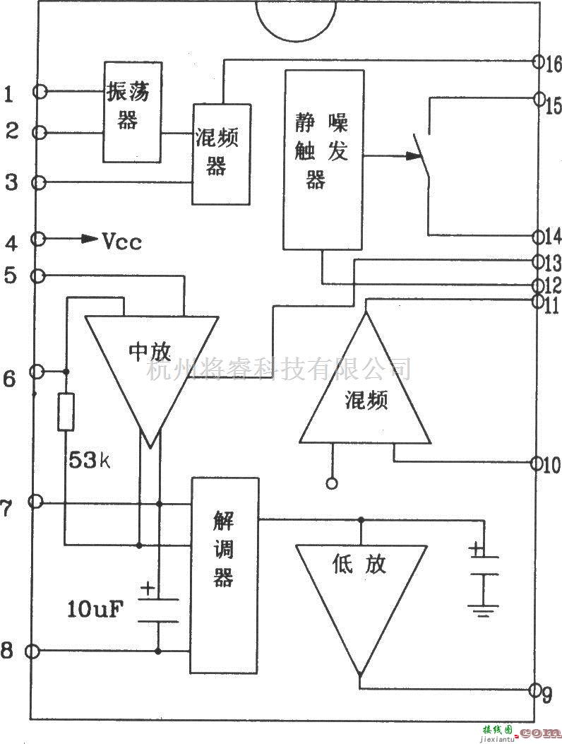 遥控接收中的由MC3372和MC341196D构成的45MHz窄带无线电接收电路图  第2张