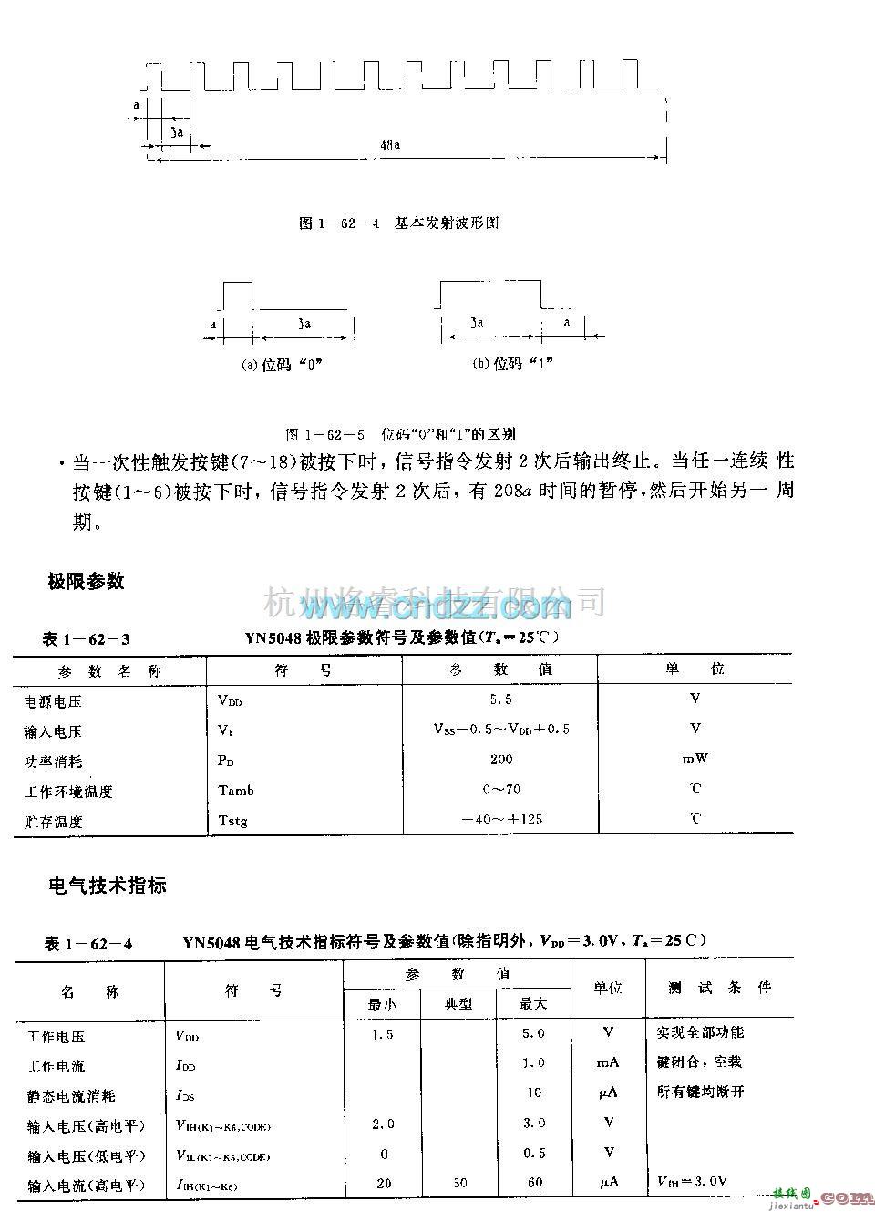 遥控发射中的YN5048(电视机、录像机和官响)红外线遥控发射电路  第4张