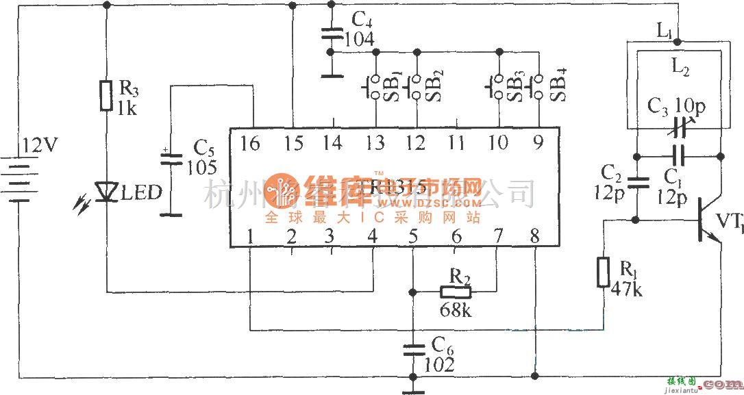 遥控电路（综合)中的跳码型无线电遥控电路(TR1300/1315)  第1张