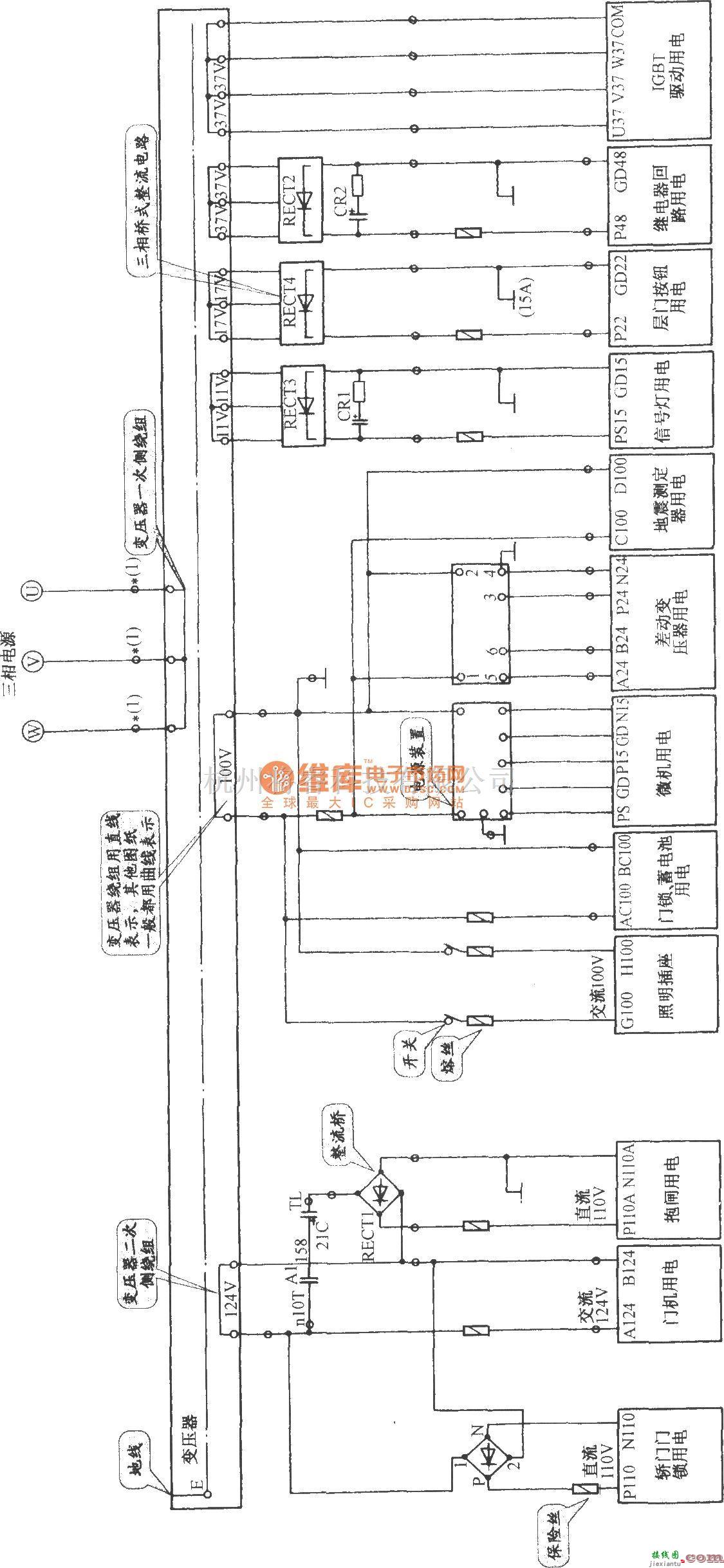 电梯控制中的日立VFMG电梯控制电源电路  第1张