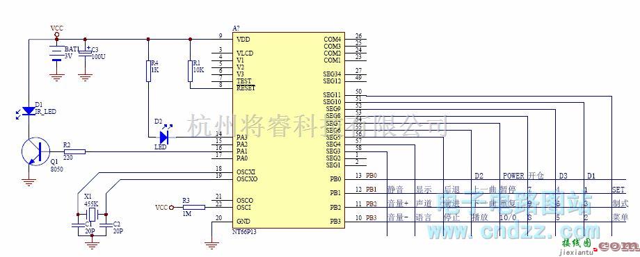 遥控发射中的彩电遥控器33  第1张