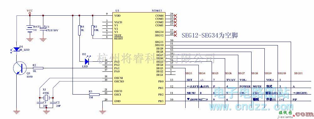 遥控发射中的彩电遥控器29  第1张