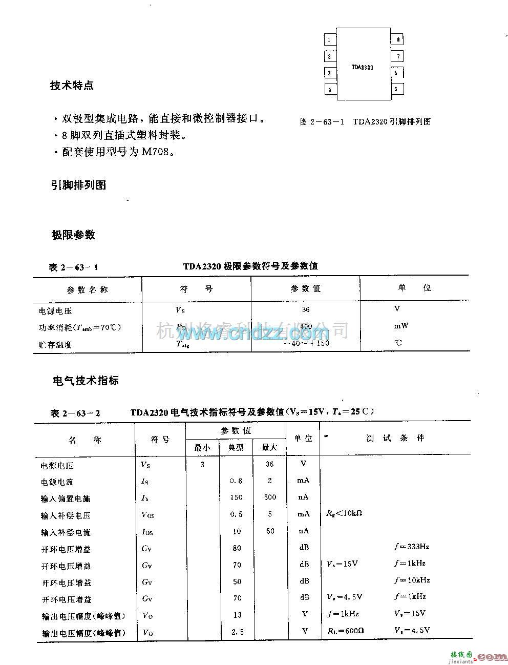 遥控接收中的TDA2320 (电视机)红外线遥控接收前置放大电路  第1张