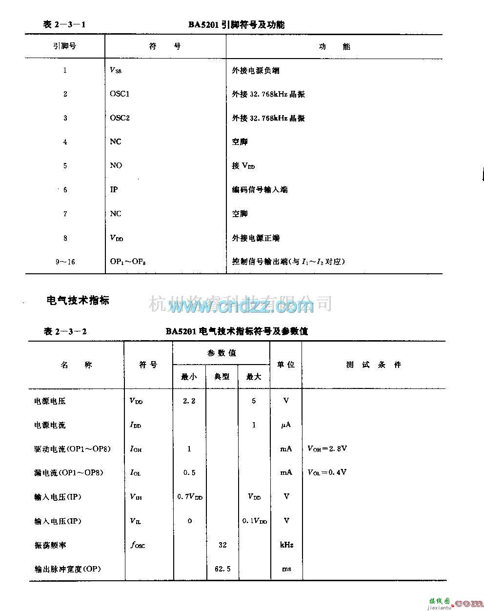 遥控接收中的BA5201 (家用电器)红外线遥控译码电路  第2张