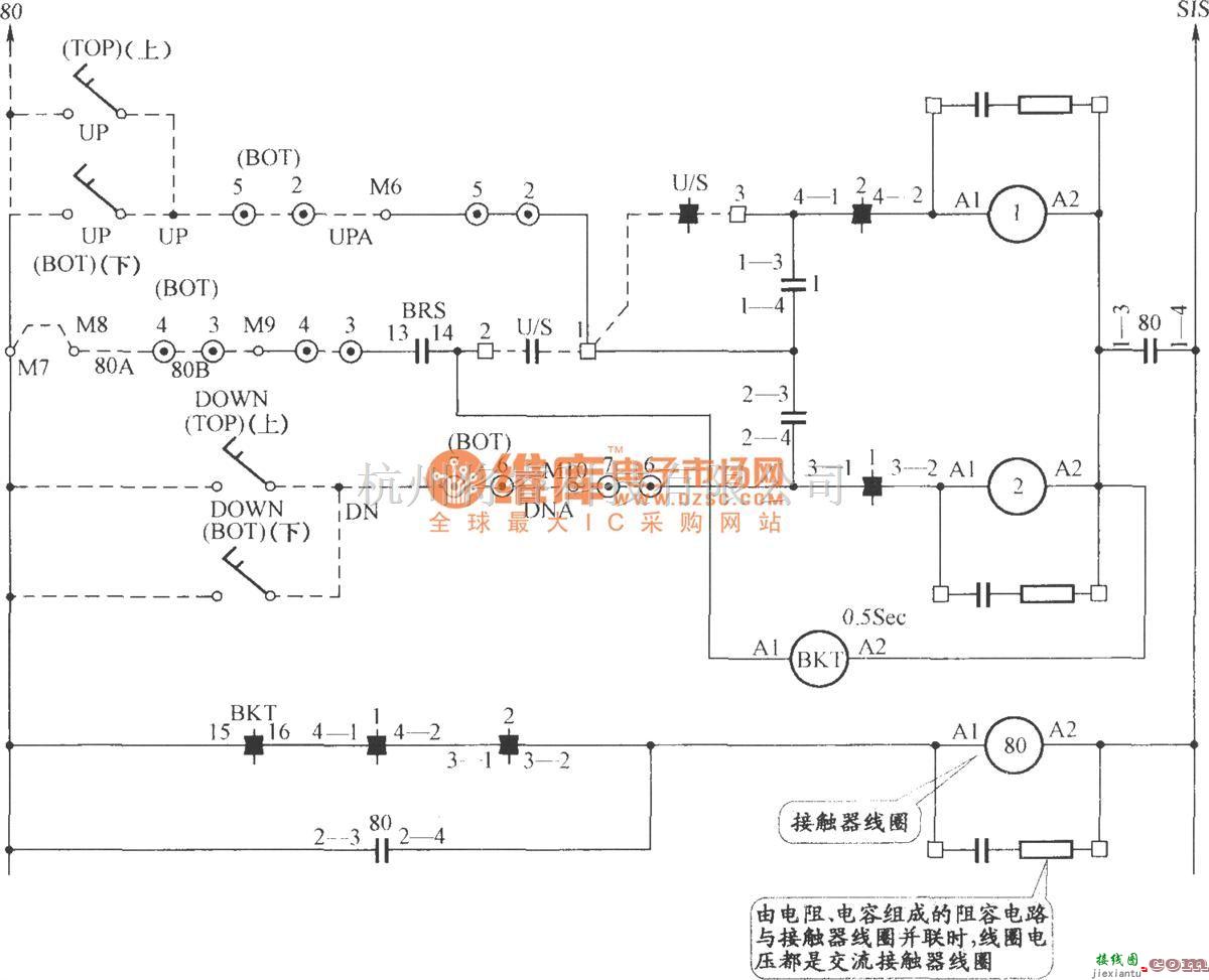 电梯控制中的三菱自动扶梯控制电路  第1张