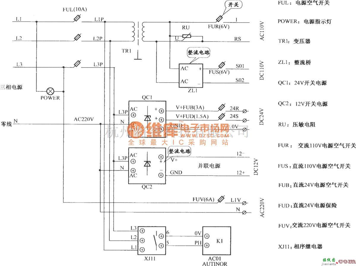 电梯控制中的北京富而瑞电梯控制电源电路  第1张