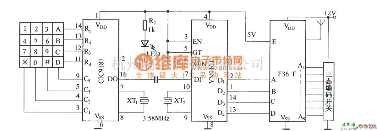 遥控电路（综合)中的数字寻呼系统(F36-F/F36-J)  第1张