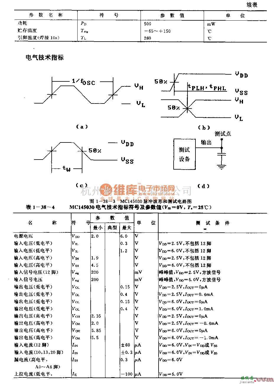 遥控发射中的MCl45030(无绳电话和半双工遥控器)红外线、超声波或射频遥控编码和译码电路  第2张