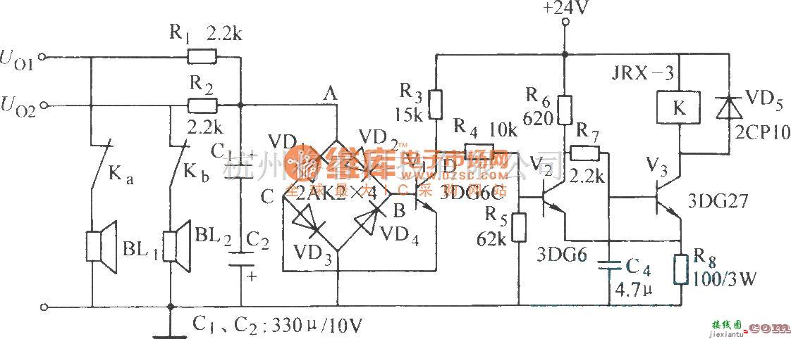 保护电路中的桥式检拾型喇叭保护电路(三)  第1张