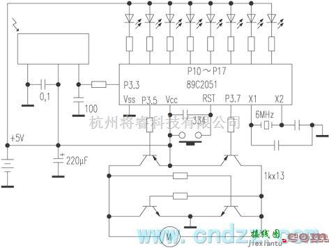 遥控电路（综合)中的用彩电遥控器控制玩具车电路  第1张