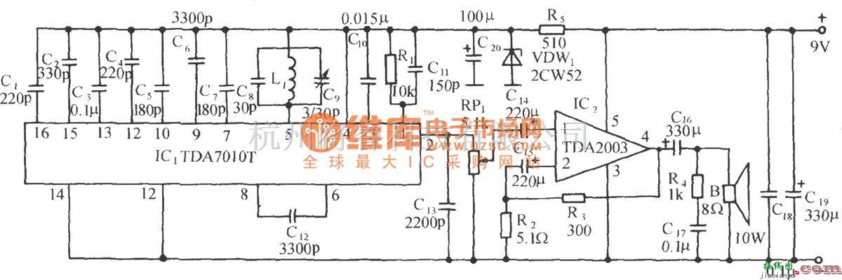 遥控接收中的牲畜护栏断线报叫无线FM接收机电路  第1张