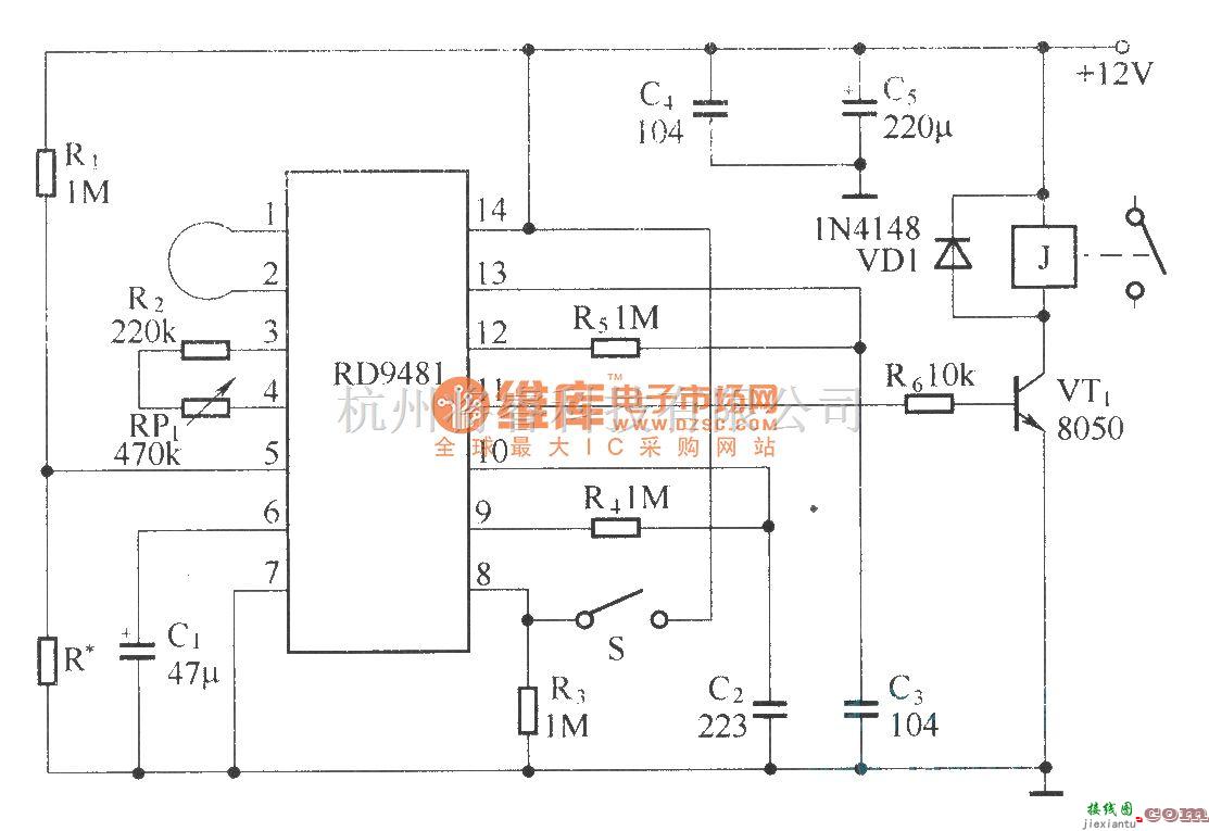 遥控电路（综合)中的利用RD9481构成了多普勒效应自动开关电路  第2张