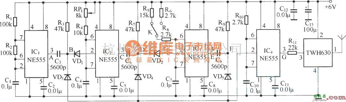 遥控电路（综合)中的时分制比例遥控  第1张