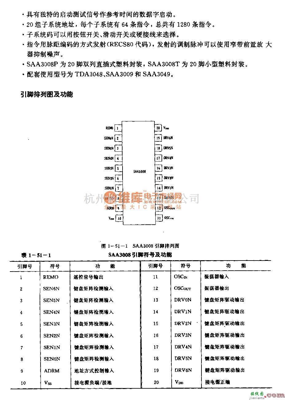 遥控发射中的SAA3008红外线遥控发射电路  第2张