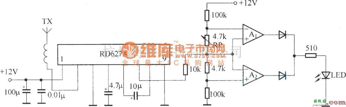 遥控电路（综合)中的微波传感模块RD627A的应用  第1张