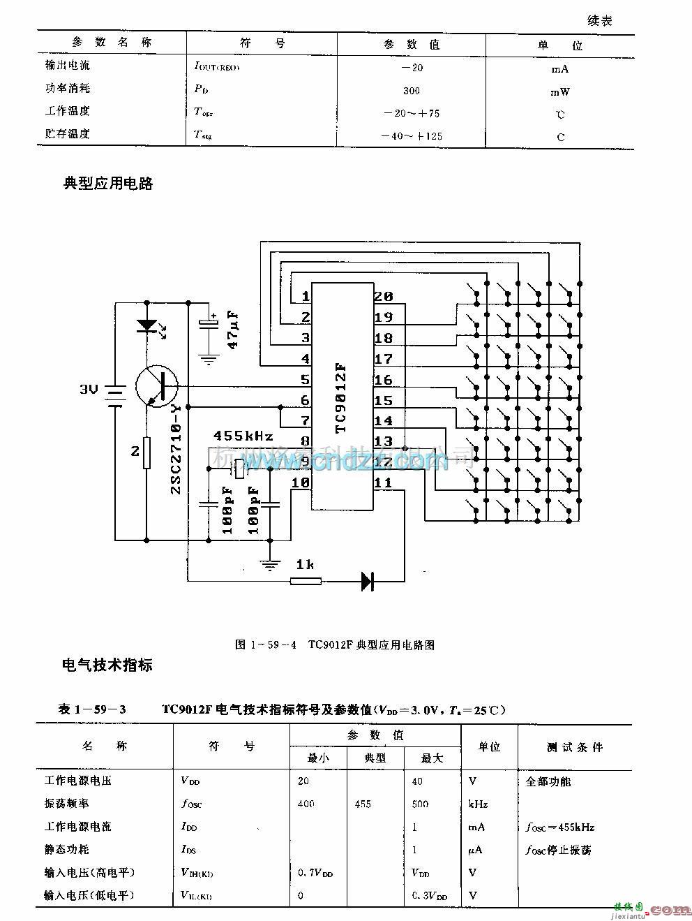 遥控发射中的TC9012F(电视机、录像机和激光唱机)红外线遥控发射电路  第4张