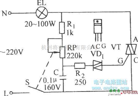 晶闸管控制中的双向晶闸管无级调光、调速电路  第1张