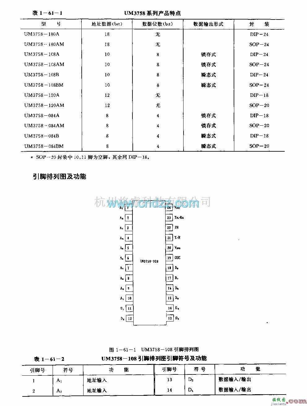 遥控发射中的UM3758 通用)红外线或超声波遥控收发两用电路  第2张